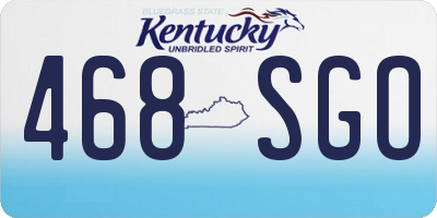 KY license plate 468SGO