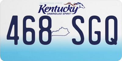KY license plate 468SGQ