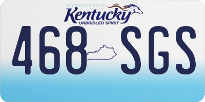 KY license plate 468SGS