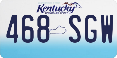 KY license plate 468SGW