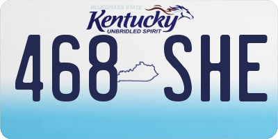 KY license plate 468SHE
