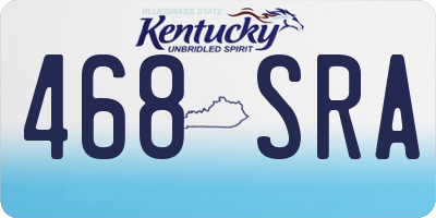 KY license plate 468SRA