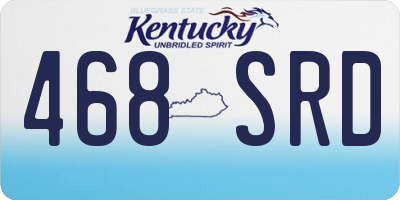 KY license plate 468SRD