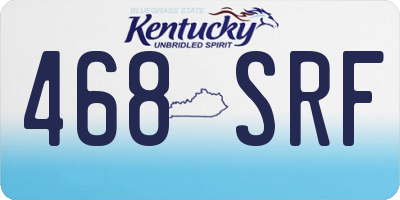 KY license plate 468SRF