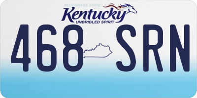 KY license plate 468SRN