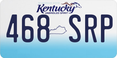 KY license plate 468SRP
