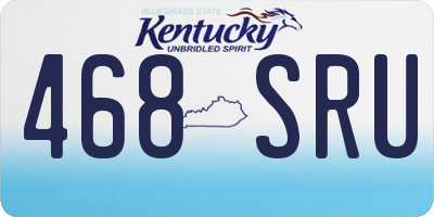 KY license plate 468SRU