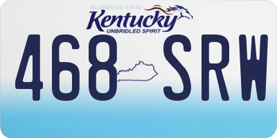 KY license plate 468SRW
