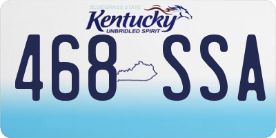 KY license plate 468SSA