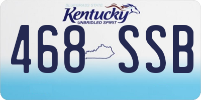 KY license plate 468SSB