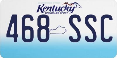 KY license plate 468SSC