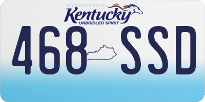KY license plate 468SSD