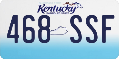 KY license plate 468SSF