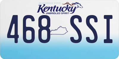 KY license plate 468SSI