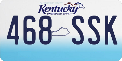 KY license plate 468SSK