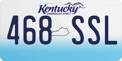 KY license plate 468SSL