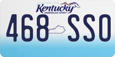 KY license plate 468SSO