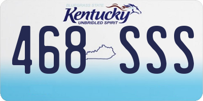 KY license plate 468SSS