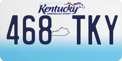 KY license plate 468TKY