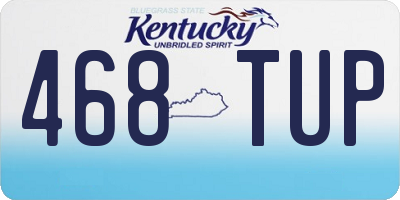 KY license plate 468TUP