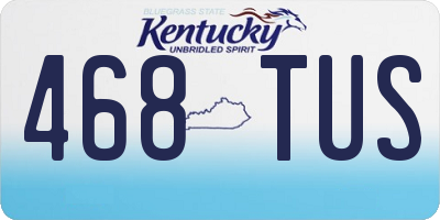 KY license plate 468TUS