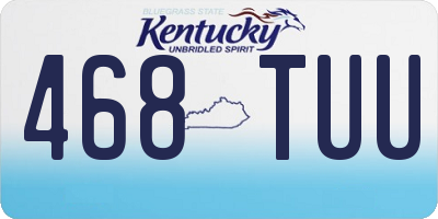 KY license plate 468TUU