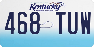 KY license plate 468TUW