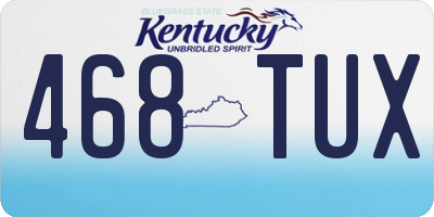 KY license plate 468TUX