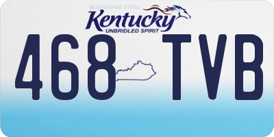 KY license plate 468TVB