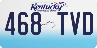 KY license plate 468TVD