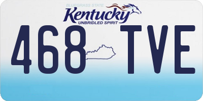 KY license plate 468TVE