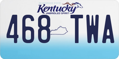 KY license plate 468TWA