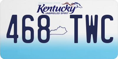 KY license plate 468TWC