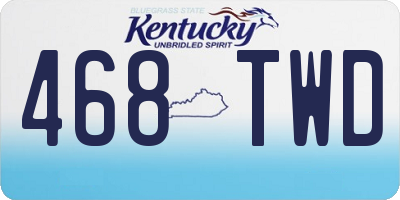 KY license plate 468TWD