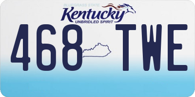 KY license plate 468TWE