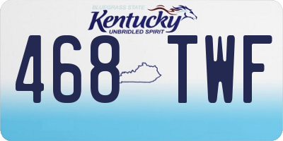 KY license plate 468TWF