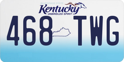 KY license plate 468TWG