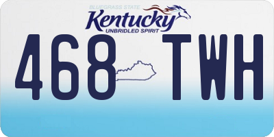 KY license plate 468TWH