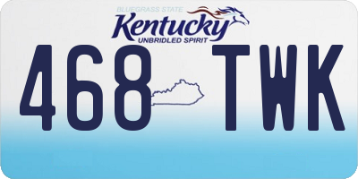 KY license plate 468TWK