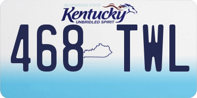 KY license plate 468TWL