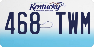 KY license plate 468TWM