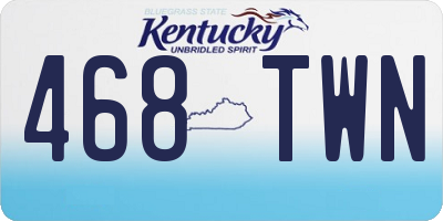 KY license plate 468TWN