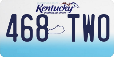 KY license plate 468TWO
