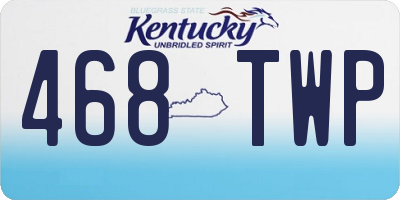 KY license plate 468TWP