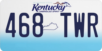 KY license plate 468TWR