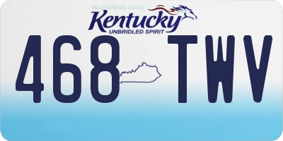 KY license plate 468TWV