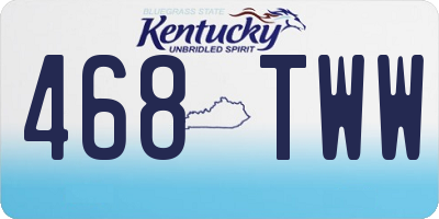 KY license plate 468TWW