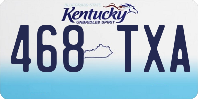 KY license plate 468TXA