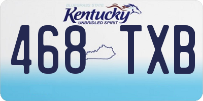 KY license plate 468TXB