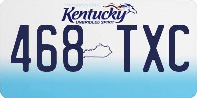 KY license plate 468TXC